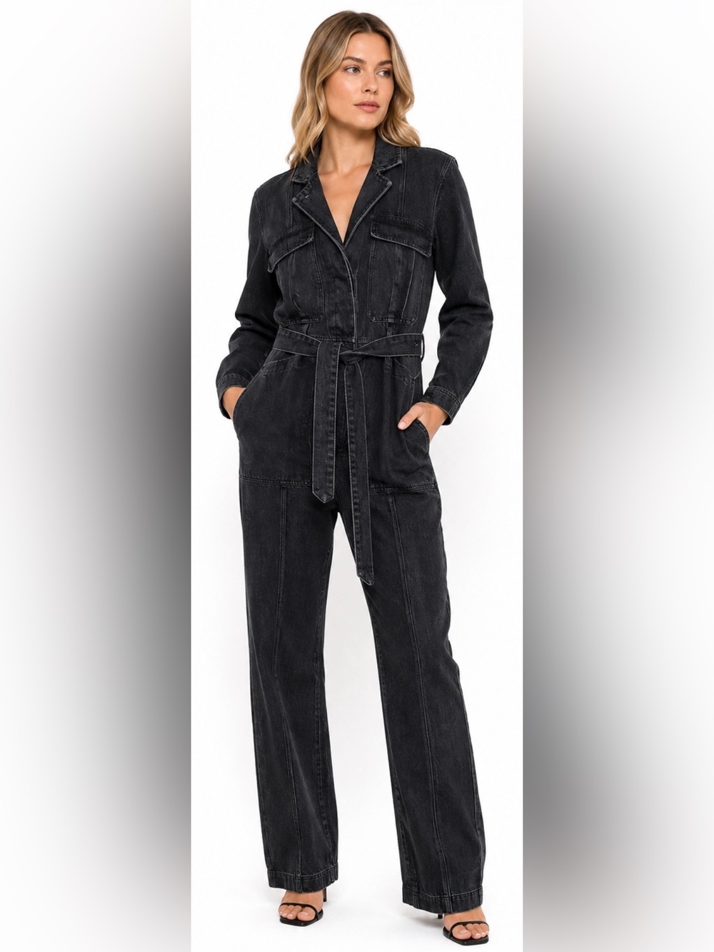 Alex Mill Black Denim‎ Utility Boiler Jumpsuit Mechanic Fashion Fall Cotton XS